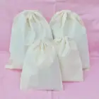 Custom logo large size cotton dust bags drawstring handbag pouches
