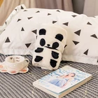 Hot sale cartoon panda animals baby swaddle wrap blanket super soft flannel blanket