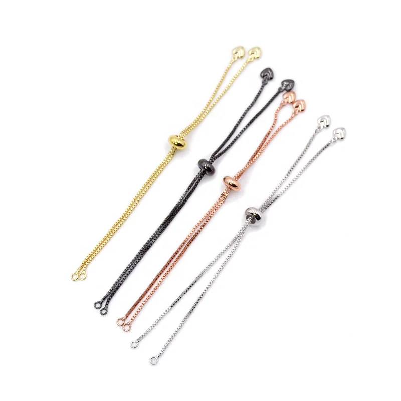 Adjustable Box Chain Slider Bracelet Finding Connector Chains Lead Free Gold Silver Plated DIY Making Jewelry, Multi
Adjustable Box Chain Slider Bracelet Finding Connector Chains Lead Free Gold Silver Plated DIY Making Jewelry, Multi