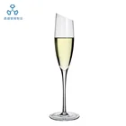 180ml Clear Slant cut bevel edge Crystal Champagne Flutes Glass