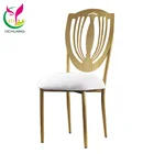 YC-A41- 02 Wholesale Stacking Hotel Gold chameleon chair for Wedding and Party