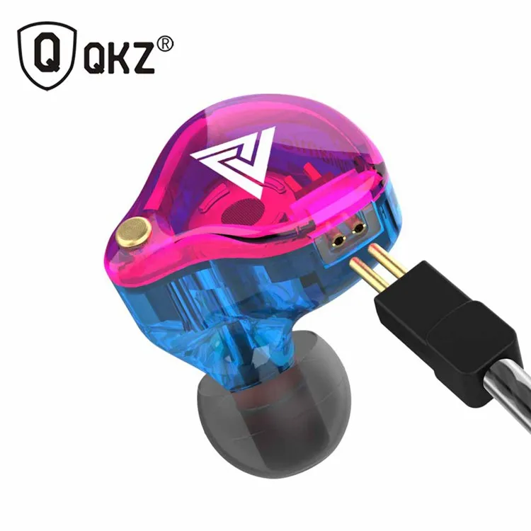 

Original QKZ VK4 Colorful DD In Ear Earphone Headset HIFI Bass Noise Cancelling Earbuds With Mic Replaced Cable Headphone, Colorful,black