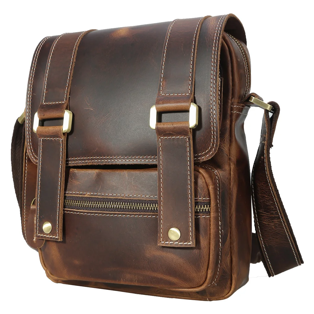 Tiding Men Crazy Horse Retro Cross Body Bag Real Cow Leather Crossbody Satchel Bag, Customized color
Tiding Men Crazy Horse Retro Cross Body Bag Real Cow Leather Crossbody Satchel Bag, Customized color