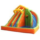 basketball hoop splash water slide inflatable bounce house combo pool