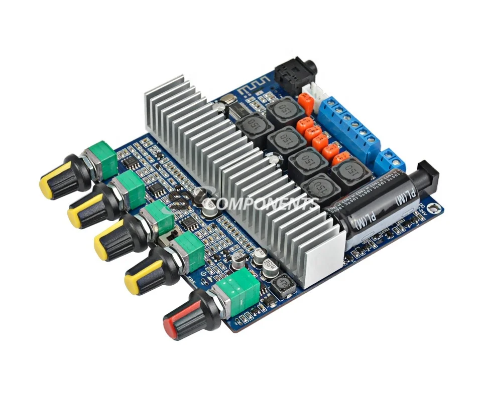 

TPA3116 Subwoofer Amplifier Board 2.1 Channel High Power Bluetoth 4.2 Audio Board Amplifier DC12V to 24V 2*50W+100W