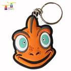 custom printed keychain pvc rubber key shape keyring