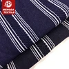 indigo knitted shirting fabric stripe jersey 100 cotton dobby knitting denim fabric