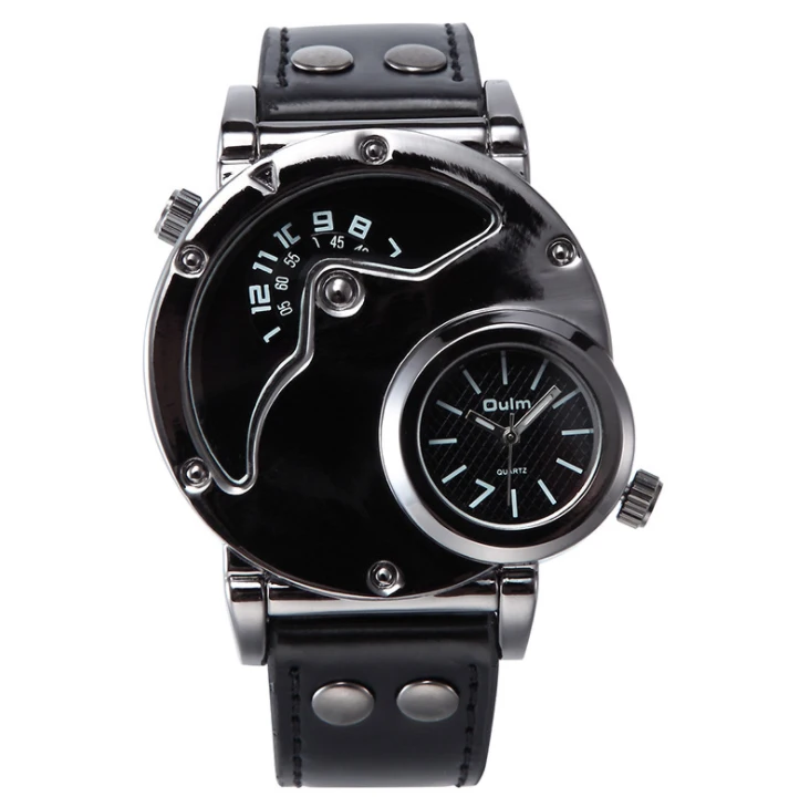 OULM brand men's genuine Leather quartz personality Big dial sports watch Multi-function wristwatch
OULM brand men's genuine Leather quartz personality Big dial sports watch Multi-function wristwatch