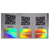 Factory high-tech QR code security hologram sticker/ label/ paper printing