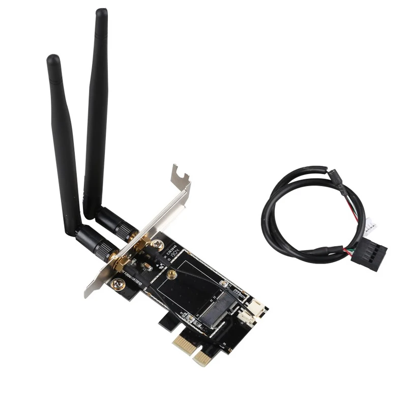 Wireless NGFF M2 to PCi-E PCi Express 1X/4X/8X/16X Converter Adapter PCIe WiFi Adapter for Desktop PC
Wireless NGFF M2 to PCi-E PCi Express 1X/4X/8X/16X Converter Adapter PCIe WiFi Adapter for Desktop PC