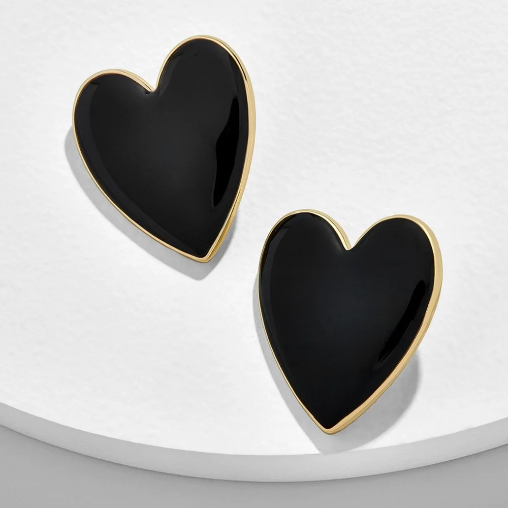 Lovely Gold Plated Custom Design Jewelry Enamel Nellia Heart Stud Earrings For Women
Lovely Gold Plated Custom Design Jewelry Enamel Nellia Heart Stud Earrings For Women