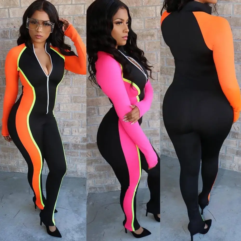Long Sleeve Sexy Bodycon Jumpsuit for Women Zipper V Neck Skinny Rompers Women Jumpsuits Female Streetwear Overalls, As pictures
Long Sleeve Sexy Bodycon Jumpsuit for Women Zipper V Neck Skinny Rompers Women Jumpsuits Female Streetwear Overalls, As pictures