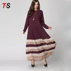 Fashion muslim clothing long sleeve casual dress for women