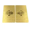 Durable & Washable Gold Foil Plated PET Material Game Poker Playing Cards
