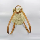 Wholesaler High quality straw hand woven beach bags backpack for women in stock