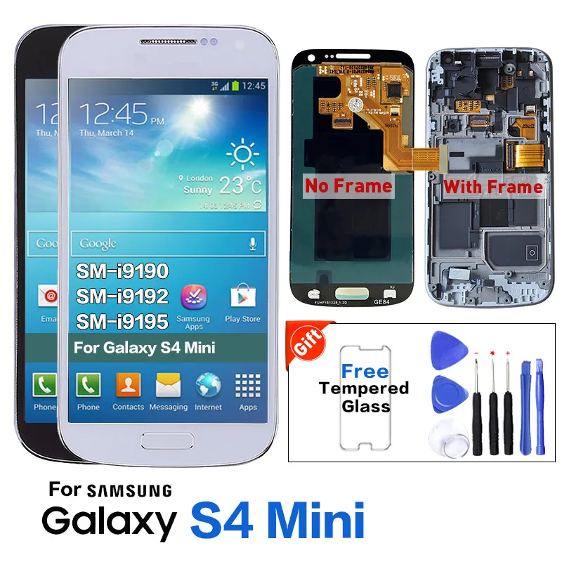 For SAMSUNG Galaxy S4 Mini LCD Display Touch Screen with Frame Digitizer For SAMSUNG S4 Display i9192 i9195, Black;white;blue
For SAMSUNG Galaxy S4 Mini LCD Display Touch Screen with Frame Digitizer For SAMSUNG S4 Display i9192 i9195, Black;white;blue