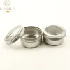 15ml 15g cosmetic container silver aluminum jar with clear plastic window screw lid, custom printed cosmetic aluminum tin