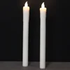 Wedding Decor Home Decor White Candle With Dripping Effect Paraffin Wax Battery Powered Flicker Taper Candle Weddeng Candle