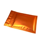 Matte Orange Heat Sealing Flat ZipLock Pouches Plastic Translucent Package Bags For Jewelry