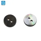 Soukou China button supplier High Quality 18L 2-holes buttons Black M.O.P. Buttons for Shirts and Fashion Clothing
