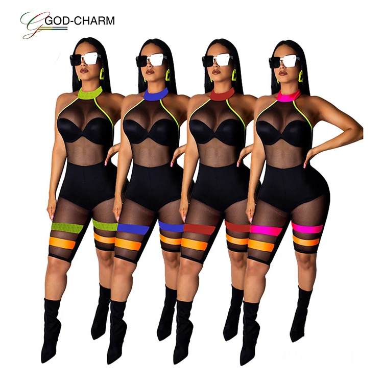G-8S86648 wholesale sexy color patchwork mesh transparent backless knee length romper African clothing
G-8S86648 wholesale sexy color patchwork mesh transparent backless knee length romper African clothing