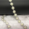 fashion new style wholesale pearl crystal rolling trimming chain for wedding dress decoration