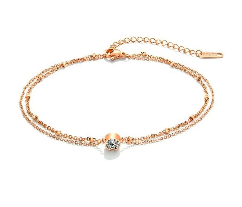 2019 Hot Sale Stainless Steel Double Link Chain Anklets Rose Gold Plated Stone Pendant Charm Anklet Women Girl Wholesale Fashion, White
2019 Hot Sale Stainless Steel Double Link Chain Anklets Rose Gold Plated Stone Pendant Charm Anklet Women Girl Wholesale Fashion, White