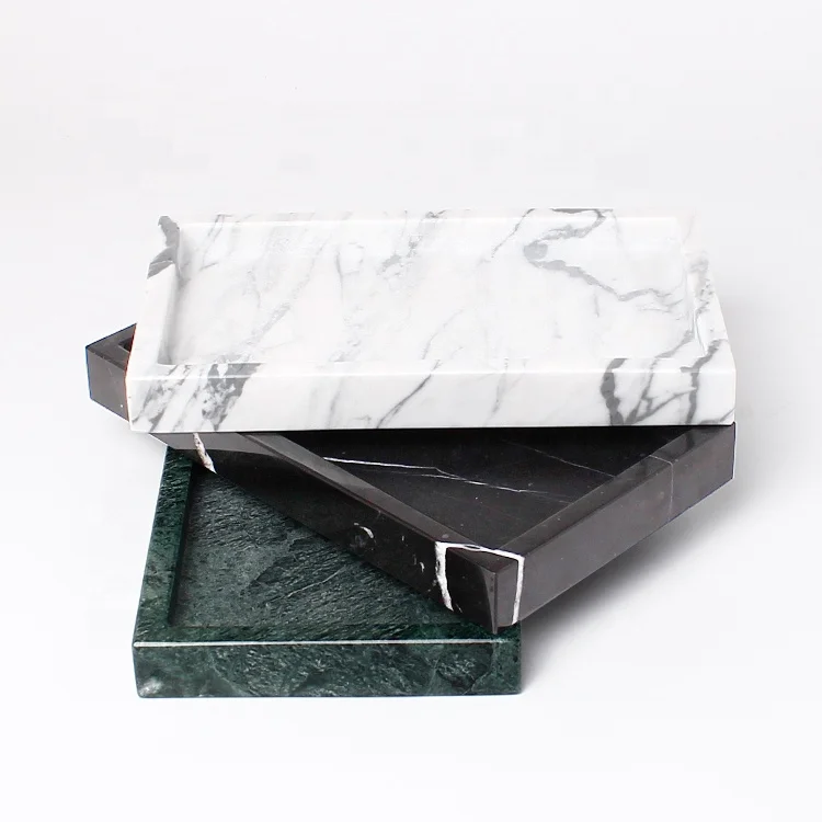 Hot Selling Solid Marble Stone Rectangle Storage Tray On Table, White / black / green
Hot Selling Solid Marble Stone Rectangle Storage Tray On Table, White / black / green
