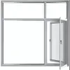 Simple integrated aluminium window with diamond screen