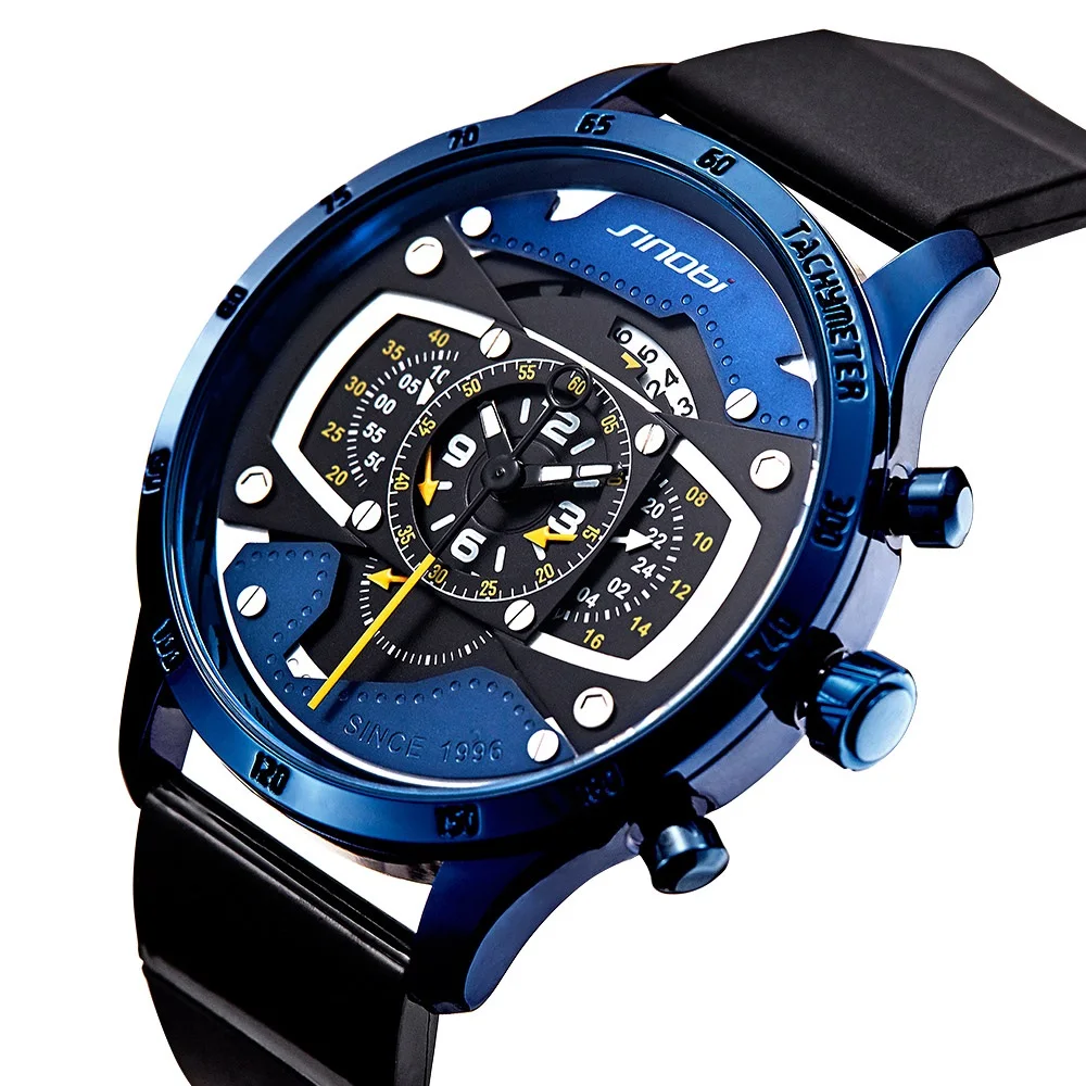SINOBI Watch 9789 New Fashion Sports Chronograph Watches Men Wrist Luxury Quartz Military Wristwatch Men Gift Relogio Masculino, 2-color
SINOBI Watch 9789 New Fashion Sports Chronograph Watches Men Wrist Luxury Quartz Military Wristwatch Men Gift Relogio Masculino, 2-color