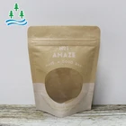 茶色のクラフトジップロックナット用パウチスタンドアップ食品クラフト紙ショッピングバッグ紙バッグクラフト