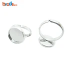 Beadsnice 925 Sterling Silver Jewelry Bezel Ring Blank Cup Base 30065