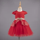 Wholesale girls boutique clothing girls fancy dress lace flower girl wedding kids party dresses