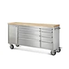 High Quality Steel 72 Inch Wood Top Rolling Workshop Tool Cabinets