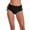 Sexy Girl Mid-Waist Bikini Bottom Black Swim Briefs Women Swim Trunks Shorts