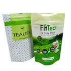 GMP 100000 workshop custom printing laminated plastic stand up pouch for detox tea powder for UK company