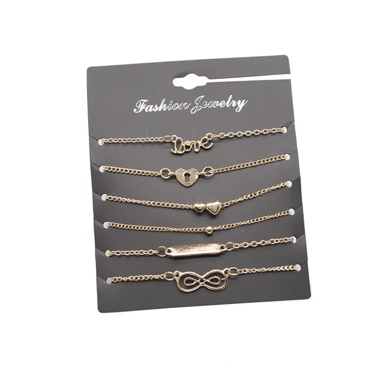 6Pcs/Set Alloy New Fashion Vintage Anklet For Women Hollow Bow Love Form LOVE Simplicity Anklet Gift Multi Layer Anklet Jewelry, As show
6Pcs/Set Alloy New Fashion Vintage Anklet For Women Hollow Bow Love Form LOVE Simplicity Anklet Gift Multi Layer Anklet Jewelry, As show
