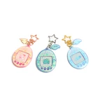 Custom Printed Double-Sided Glitter Epoxy Acrylic Charm Keychain