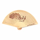 Sandalwood Fan Fan Sandalwood Fan Babay Shower Gift Wooden Carved Hand Fan Wood Folding Fan