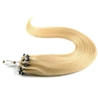 micro loop hair extensions invisible Hair Remy Brazilian 613 Color Free Shedding