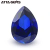 Wholesale Price Lab Created Blue Sapphire Pear Cut Corundum Loose Sapphire For Jewelry Making