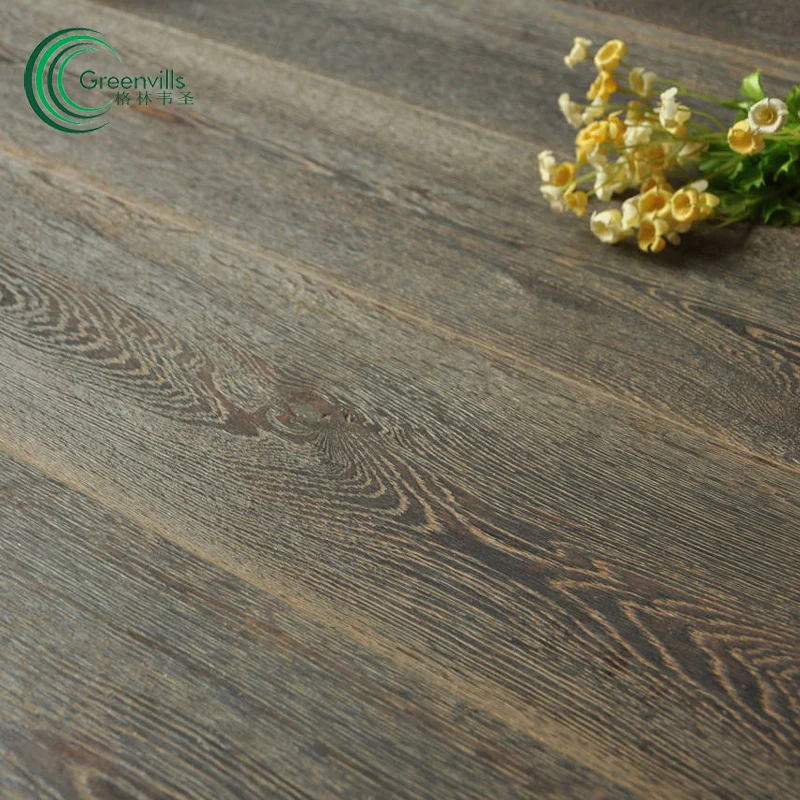 European Oak Engineered Wooden Timber Wood Wax Oiled Wire Brushed