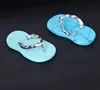 Fashion Hiphops Turquoise Stone Shoe Slippers Necklace Natural Stone Small Slippers Pendant Necklace For Girls