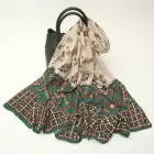 Original geometric pattern big size floral muslim hijab scarf