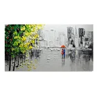Hotel bedroom wall art decorative village landscape canvas printing oil paintings