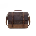 Attractive designs waxed canvas backpack vintage leather messenger bag