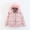 Wholesale Fashion Women solid color oversized fur collar college wind coat