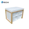 RECHI Design and Custom Manufacture White Mobile Phone Retail Display Counter Table With Accessory Display Shelf and Rack