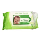 Natural plant extract organic bamboo sanitation baby wet wipes,80pcs biodegradable wet tissue for babies hands cleaning