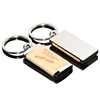Zinc Alloy Metal Wood Key Ring Promotion Rectangle Shape DIY Customized Logo Favors Gifts Wooden Key Holder